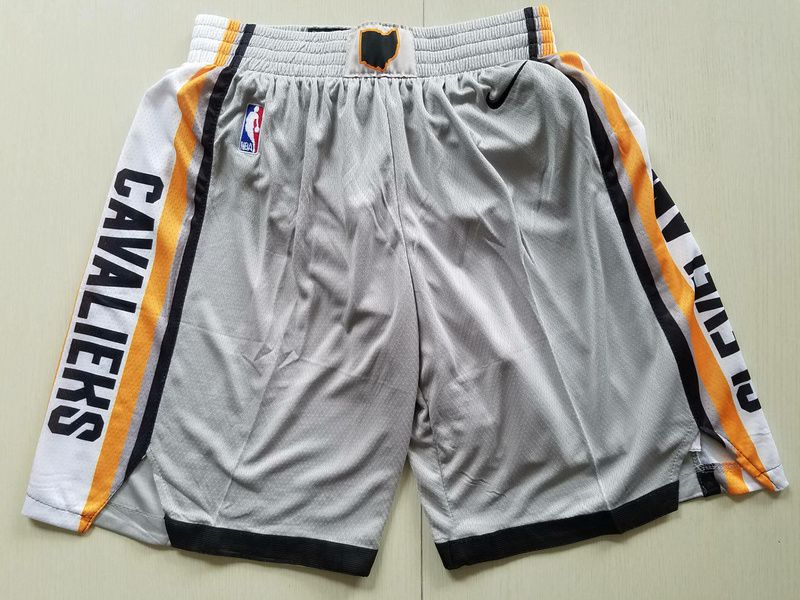2018 Men NBA Nike Cleveland Cavaliers grey shorts->cleveland cavaliers->NBA Jersey
